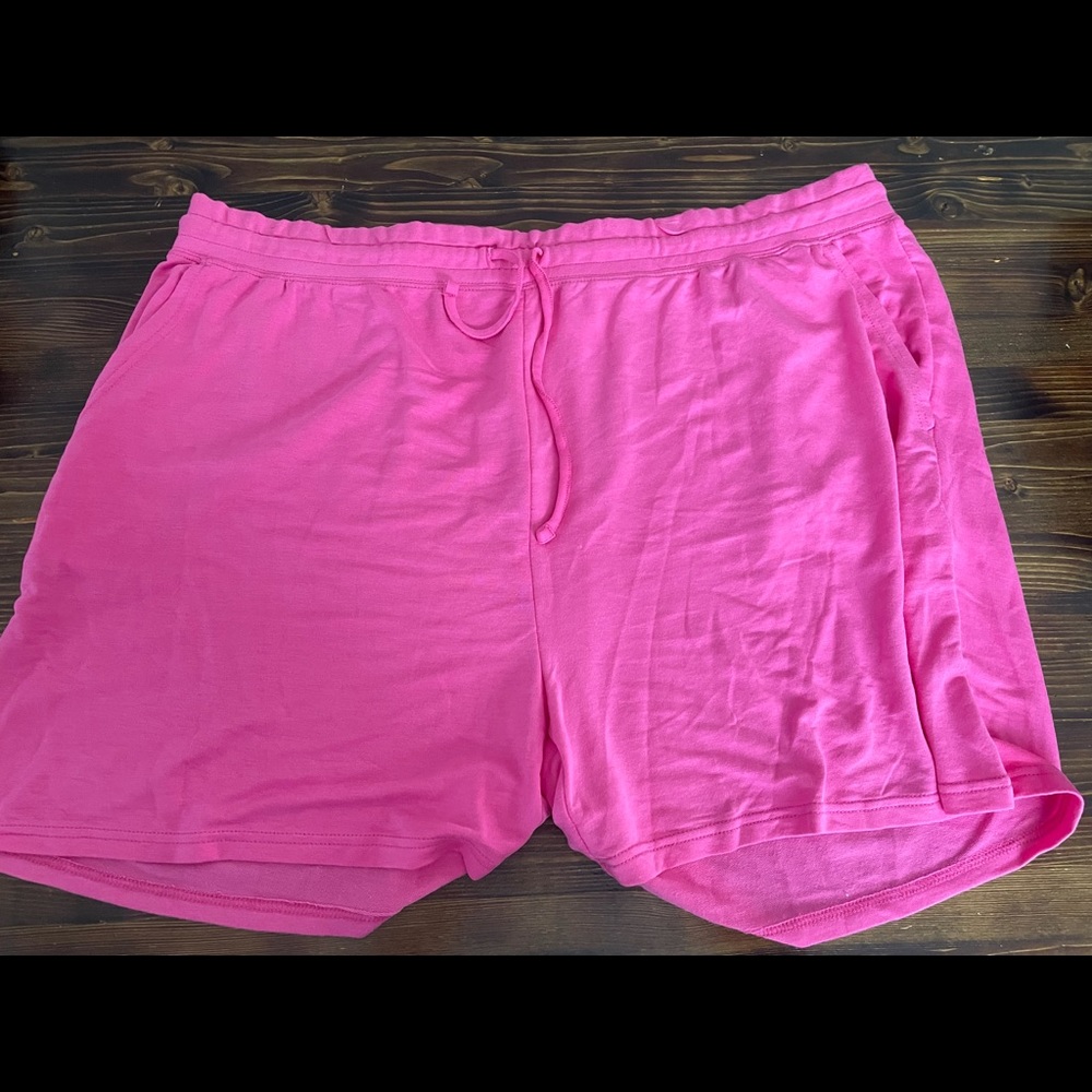 Pink pajama shorts